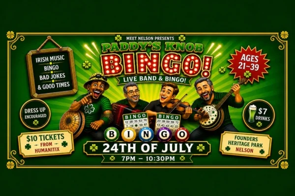 Meet Nelson -ages 21-39 Bingo and live band "Paddy's Knob'
