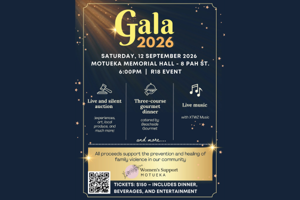 Gala 2026 Women's Support Motueka
