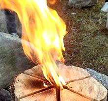 River bed fire reminder