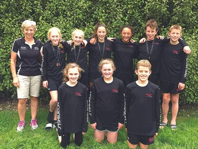Swim team in the medals