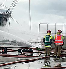 Timaru boat fire out