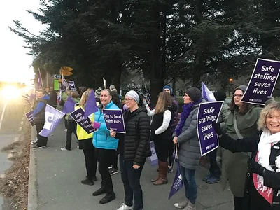 Nurses walk off the job