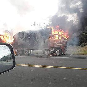 Truck driver shaken