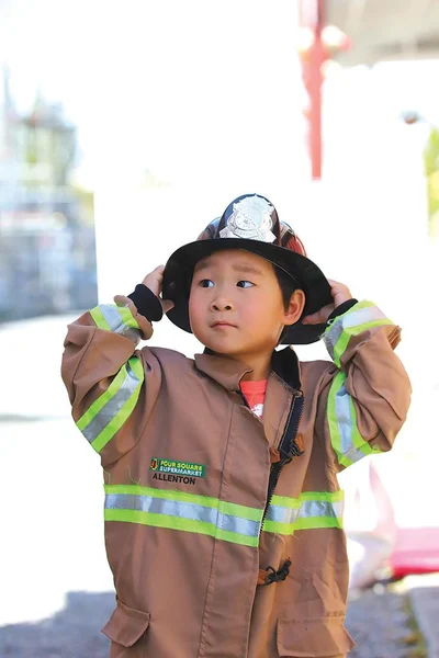 Firefighter in training