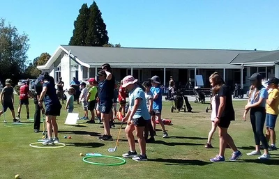 Youngsters fine tune their golfing skills