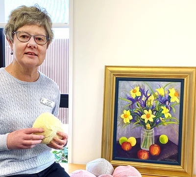 Taking up the knitted knocker challenge