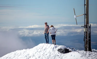 Summer snow draws the crowds