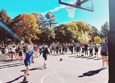 Ballers flock to check out new courts