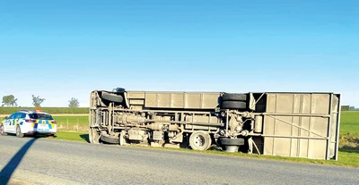 School bus rolls