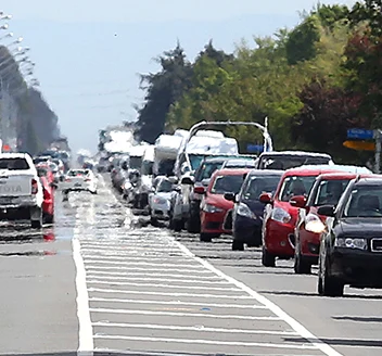 Safety reminder as traffic builds
