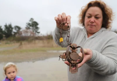 Concern after dog caught in trap