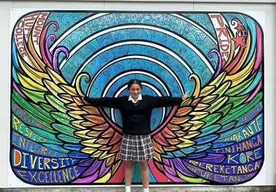 Mural embodies school's values
