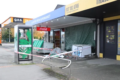Lucky escape for store owner