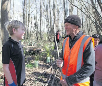 Kids help native planting project