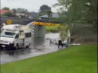 Campervan roof torn off at NZ's most hit rail bridge