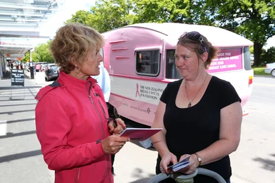 Pink caravan spreads important message