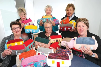 Knitted safe houses in time for Christmas