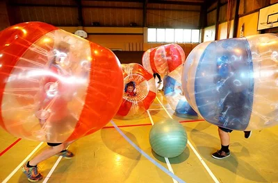 YMCA fun with bubble soccer
