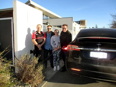 Luxury Teslas can charge up in Methven