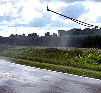Keeping irrigation water off the roads