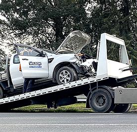 Two-vehicle crash forces diversion