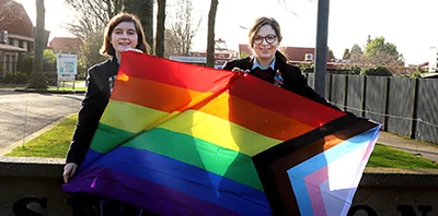 Waving the Pride flag at Ashburton College